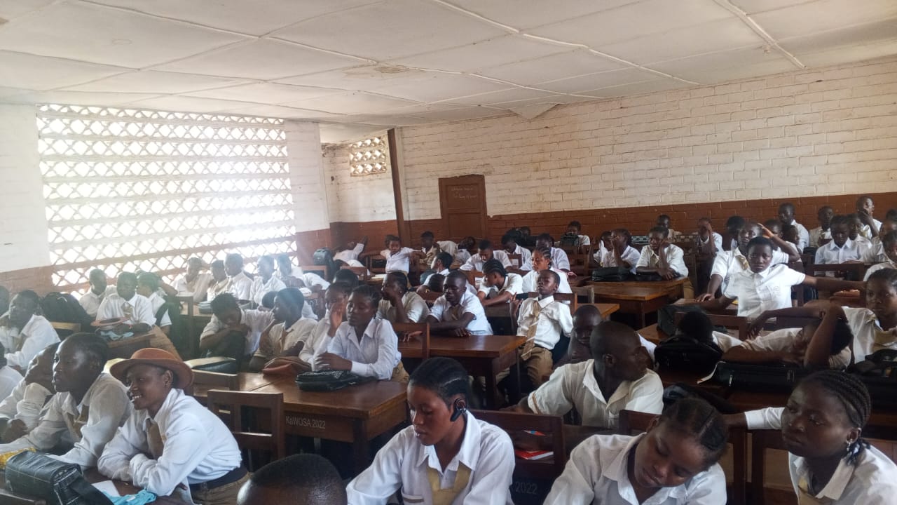 Students gathered for science orientation